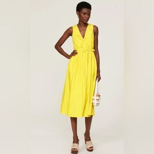 TOCCIN X RTR Bright Yellow Nylon Sleeveless Twist Front Dress Size 8